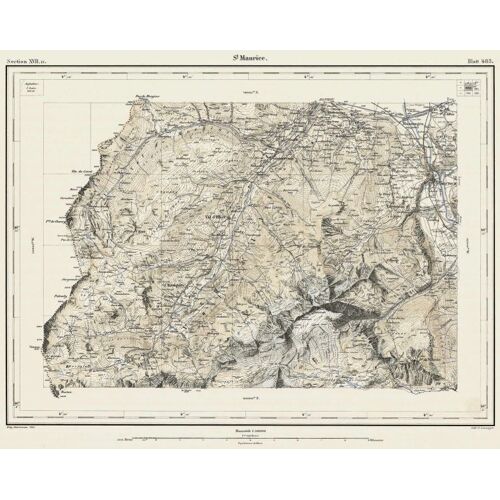 Topographischer Atlas Der Schweiz, Blatt Nr 483, St-Maurice