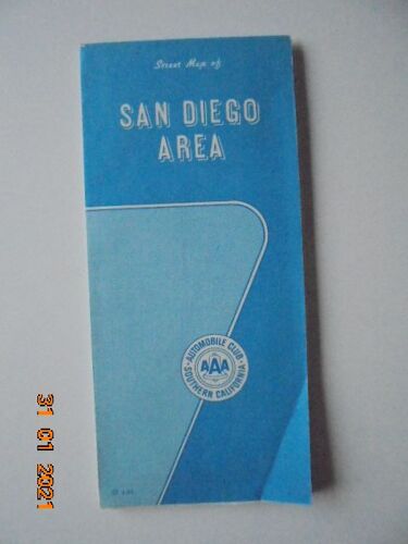 Street Map Of San Diego Area [1982 Foldout Map]
