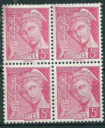 France 1938 - Dans La Série 404 À 416, Très Beau Bloc Mercure 406 - 5 Ct. Rose, Neufs** Luxe.