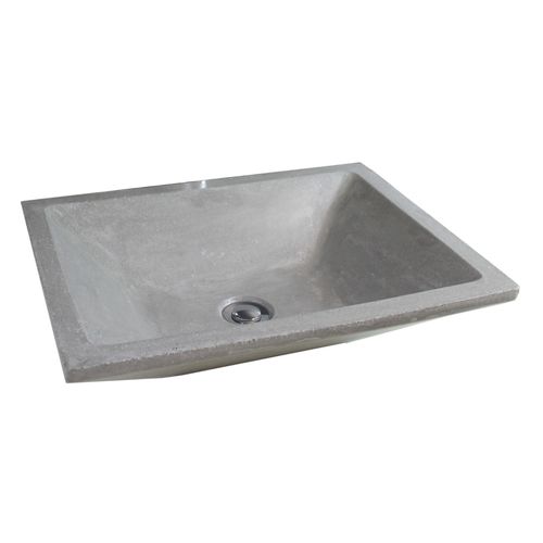 Vasque rectangle à poser TAMARA - Gris - 40cm - Terrazzo - Sans trop plein