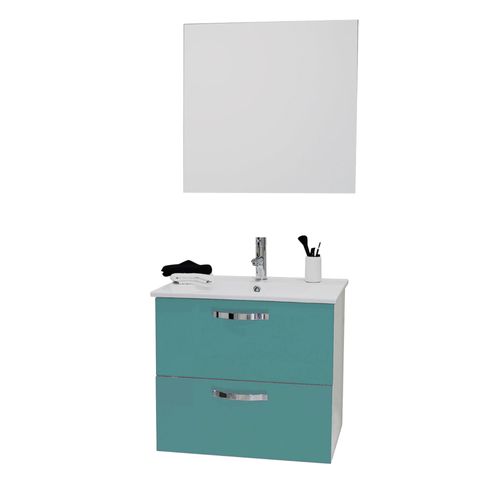 Façades de tiroir MIXY - lot de 2 - 80cm - Vert d'eau - Laqué - Livré en kit