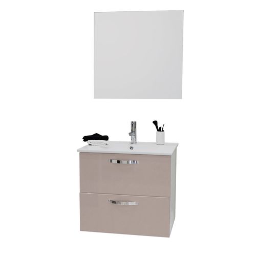 Façades de tiroir MIXY - lot de 2 - 60cm - Sable - Laqué - Livré en kit