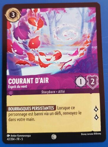 Carte Lorcana Disney (Chapitre 5) Commune (42/204) Courant D'air - Esprit Du Vent