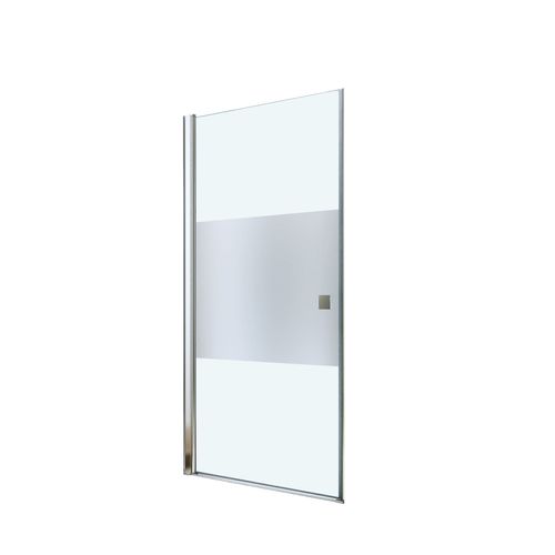 Façade FRISCO - Portes pivotantes 80x194,5cm - Verre trempé G - Finitions chromé