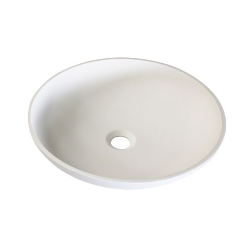 Vasque à poser SNOW - 42cm - Blanc - Solid Surface - Sans trop plein