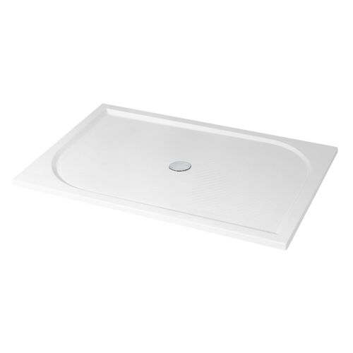 Receveur HESTIA - Antidérapant - 80x160cm - Résine - Blanc - Extra-plat