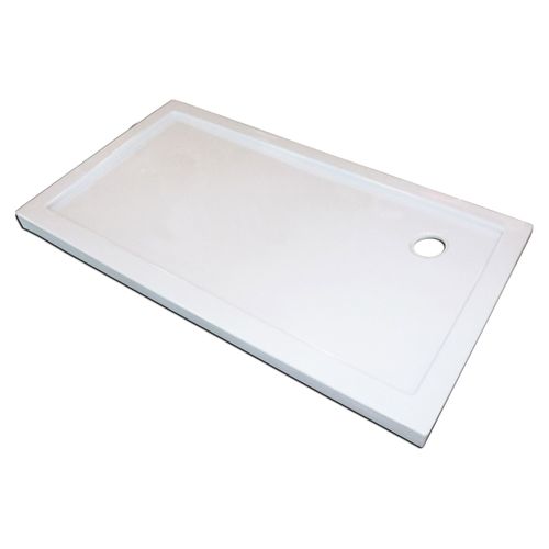 Receveur YQUA - Antidérapant - 80x120cm - Acrylique - Blanc - Extra-plat