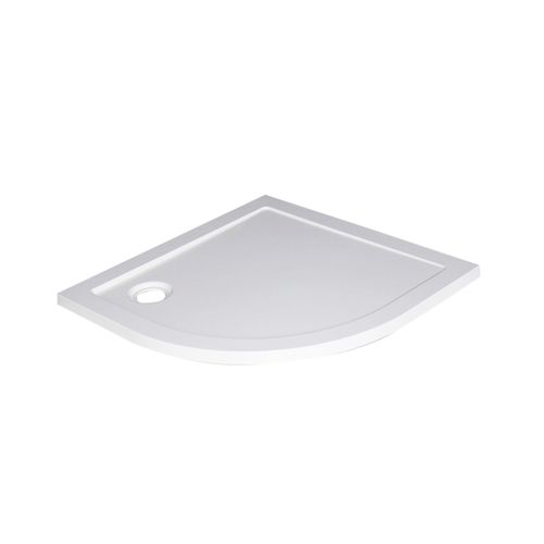 Receveur BULL - Antidérapant - 1/4 de cercle 80cm - SMC - Blanc - Extra-plat