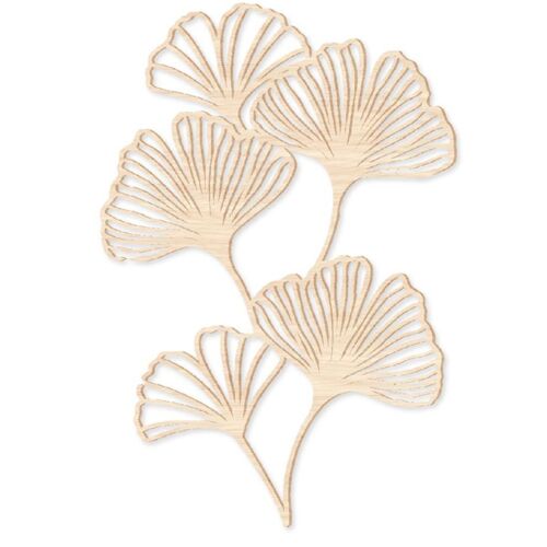 Décoration murale en bois Ginkgo
