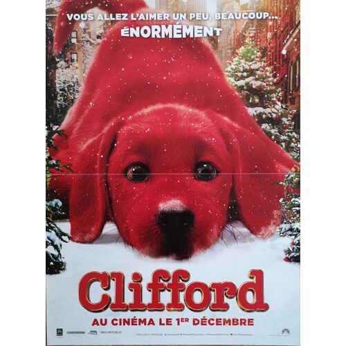 Clifford - Véritable Affiche De Cinéma Pliée - Format 40x60 Cm - De Walt Becker Avec Darby Camp, Jack Whitehall, Izaac Wang, John Cleese - 2021