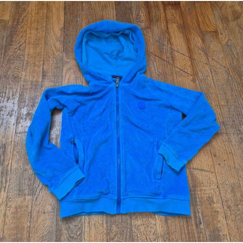 Gilet Polaire Avec Capuche Jott Taille 7/8 Ans Bleu Électrique Zippée