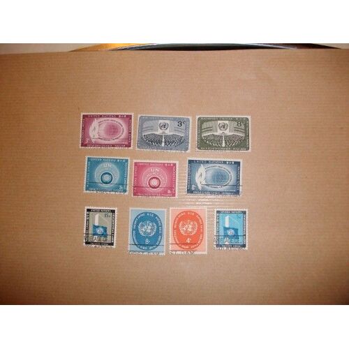 Nations Unies New York  10 Timbres Differents Nv56