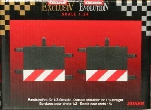 Carrera - Rail Et Accessoire Pour Circuit - 20020588 - 1/24 Et 1/32 - Carrera Evolution -Carrera Digital 132 Et 124 - Bordures Extérieures Pour Les 1/3 Droites Standard 4-Générique