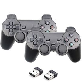 2pcs Noir - Manette De Jeu Sans Fil Pour Super Console X Pro, Manette De Jeu Pour Ps3, Tv Box, Téléphone Android, Pc, Accessoires, 2.4g