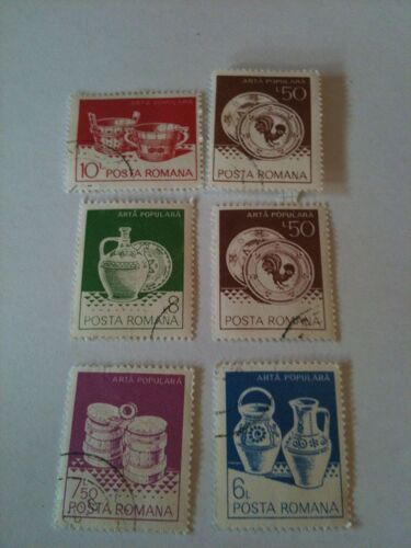 Lot De 6 Timbres Arta Populara Roumanie
