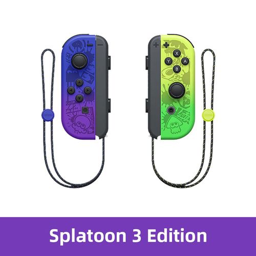 Splatoon 3 - Manette de jeu sans fil pour Nintendo Switch, Joy-Con, Joy-Cons, Pomercons, Joystick Bluetooth avec sangles, OLED
