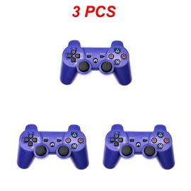 Blue 3pcs - Manette Bluetooth Sans Fil Pour Sony Ps3, Manette De Jeu Pour Play Station 3, Joystick, Poignée À Distance Pour Sony Playstation 3
