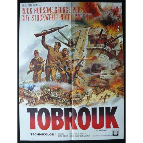Tobrouk - Tobruk * Film De Guerre 1967 Arthur Hiller - 60x80 Cm (23x33in) Affiche De Cinéma Française De 1967 * Original Release Movie Poster * Rock Hudson ; George Peppard ; Guy Stockwell *