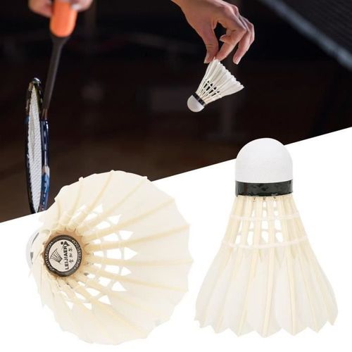 12pcs 1005 Volants De Badminton Durables En Plumes Oie Pour Entra?Nement Sportif (12pcs)-Laf