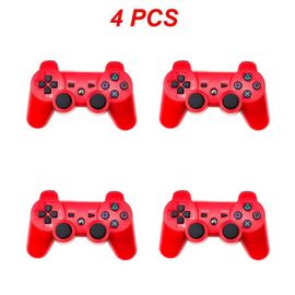 Rouge 4pcs - Manette Bluetooth Sans Fil Pour Sony Ps3, Manette De Jeu Pour Play Station 3, Joystick, Poignée À Distance Pour Sony Playstation 3