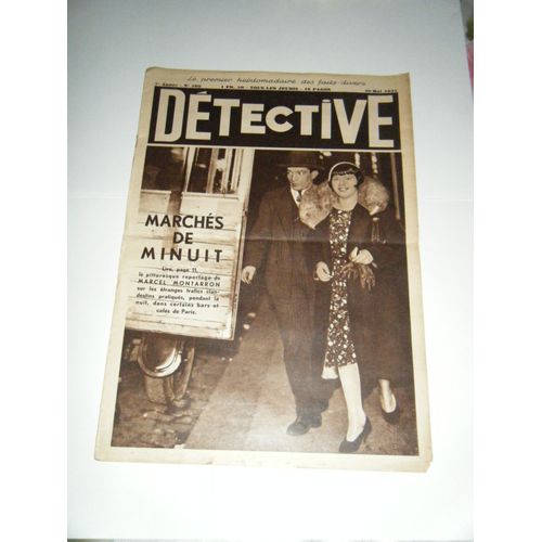Détective 289 Du 10 Mai 1934 Marchés De Minuit