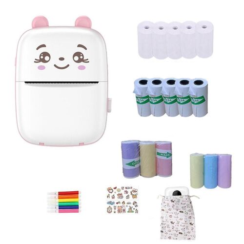 Imprimante d'étiquettes portable Mini Bluetooth Étiquettes autocollants Imprimante thermique Étiquette Mémo Liste d'impression Clair