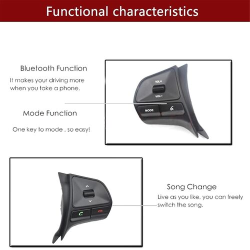 Multi-Function Steering Wheel Button Volume Adjustment Button Cruise Control Switch For 5doors 2012