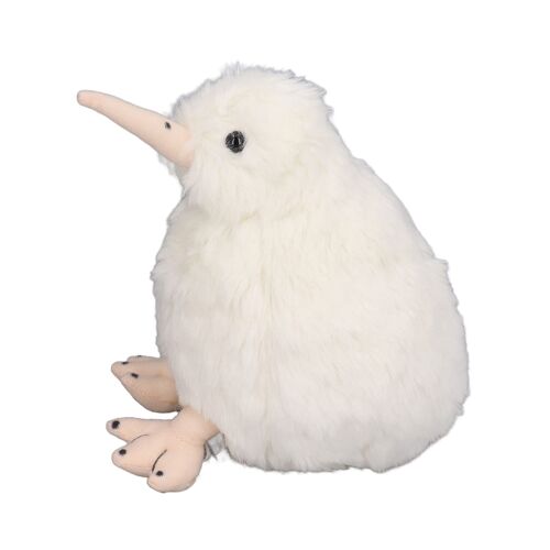 Jouet Animal En Peluche Poupée Peluche Aide Pédagogique, Accessoires De Théâtre - Oiseau Kiwi - Blanc 30cm