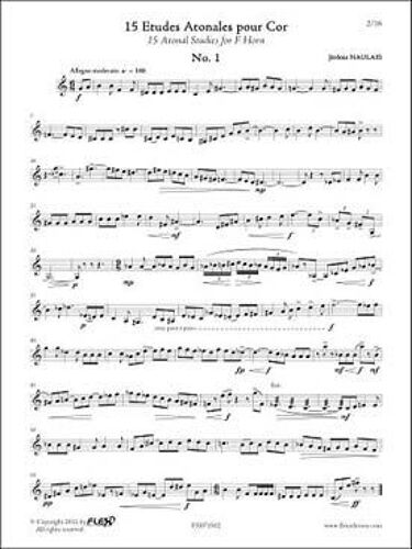 15 Etudes Atonales Pour Cor