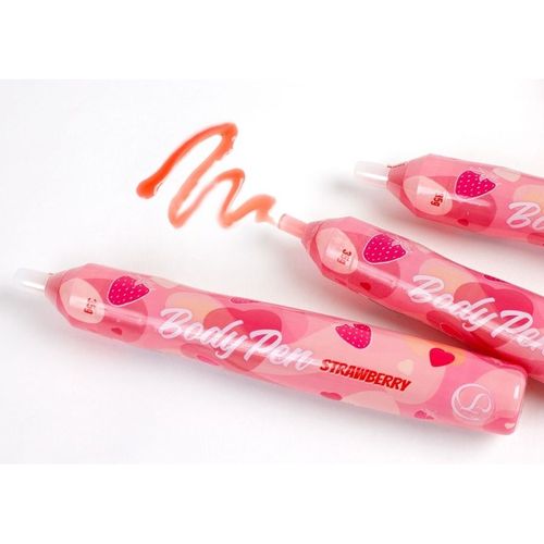 Stylo Comestible - Stylo Corporel Comestible Fraise 35 Grammes