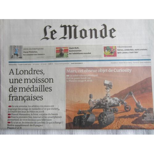 Televisions Le Monde N° 21008 Du 06/08/2012