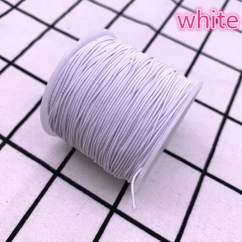 Bandes Élastiques Rondes Hautes 10yards 1.0mm, Bobine De Bande De Couture, Cordon Élastique Plat Pour La Fabrication De Bijoux, Accessoires Faits À La Main