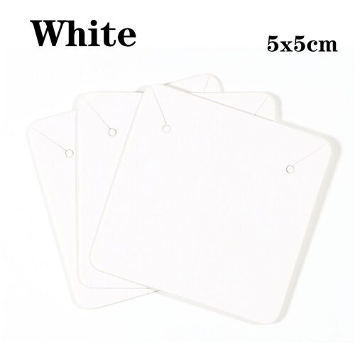 Porte Cartes Pour Colliers 5x5cm, 50 Pièces, Porte Cartes En Carton Vierge, Étiquettes En Papier Kraft Pour Exposition De Bijoux À Faire Soi Même