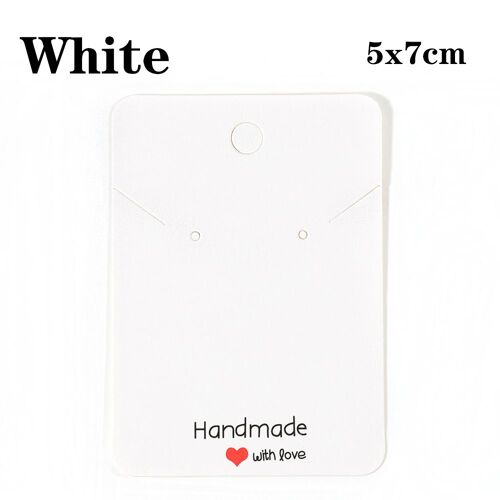 Lot De 30 Cartes Pour Boucles D'oreilles, Colliers, Colliers, 5x5cm, 5x7cm, À Suspendre, En Papier, Pour Boîte À Bijoux, Emballage, Bricolage