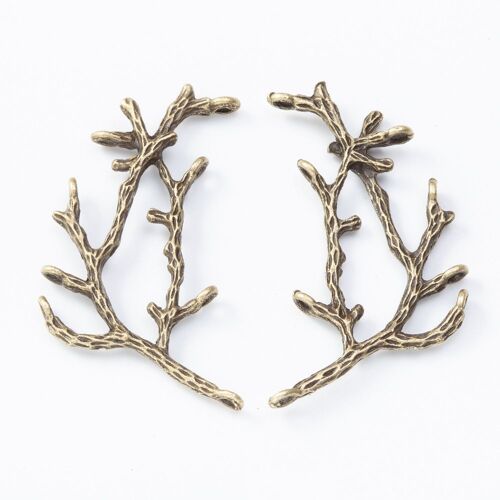 10 Pièces En Métal Arbre Branche Breloques Pendentifs Pour Bricolage Colliers Bracelets Broches Résultats De Bijoux Artisanat Fabrication De Bijoux En Gros