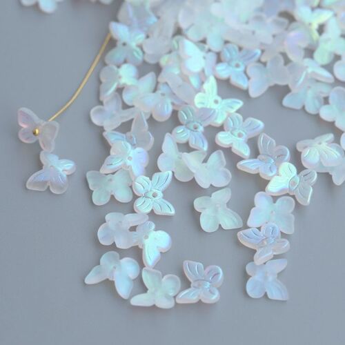 Perles Papillon En Verre Tchèque, 50 Pièces, Amples, Espacées, Pour Couture, Boucles D'oreilles, Bracelet, Composants De Fabrication De Bijoux, Artisanat, Bricolage