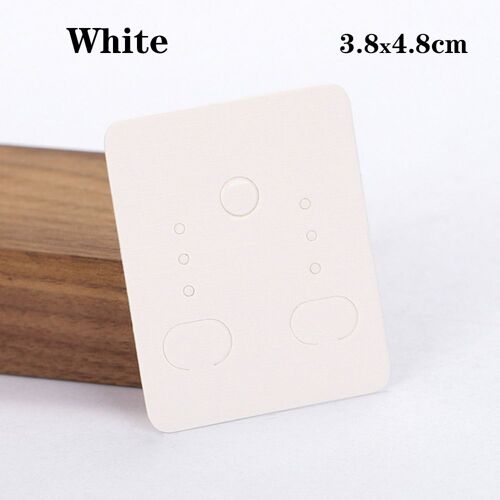 Cartes D'exposition Pour Boucles D'oreilles, Clous D'oreilles, Étiquettes En Papier Kraft Blanc Noir Fleur, Pour L'emballage De Bijoux À Faire Soi Même, 100x3.8 Cm, 50 Pièces, 4.8 Pièces