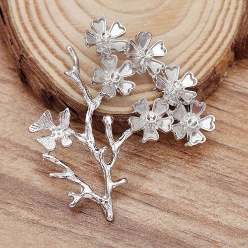 Breloques En Fleur Creuse 52x44mm, 5 Pièces, Branche De Feuille De Vigne, Bijoux Rétro, Bracelet Collier Pendentif, Matériel De Bricolage