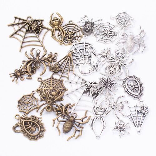 50g 100g Mixte Breloques Pendentifs Araignée Animal Pour Bracelets Colliers Cheville Bricolage Accessoires Pour La Fabrication De Bijoux D'artisanat En Gros