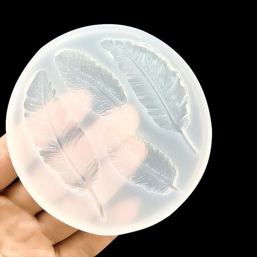 Moules À Pendentif En Résine De Silicone, 1 Pièce, En Forme De Plume, Cristal Uv, Époxy, Pour Pâte De Téléphone Portable, Bricolage, Artisanat, Bijoux, Outils De Fabrication