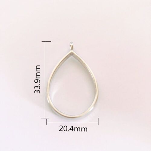 Pendentif En Forme De Goutte Géométrique, Cadre Creux, Breloque En Résine Époxy Uv, Lunette Artisanale Pour La Fabrication D'accessoires, 10 Pièces