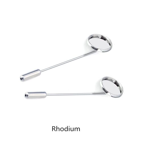 Broche De 50mm En Or Et En Argent, 10 Pièces, Base De Broche En Cuivre Adaptée Aux Cabochons En Verre De 12mm, Pour Le Bricolage, La Fabrication De Bijoux