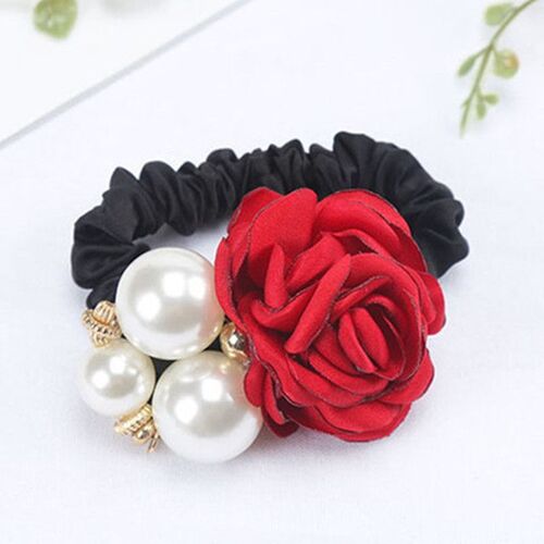 Bandeau Élastique Pour Cheveux, Nouveau Modèle, Magnifique, Grande Fleur Rose, Perle, Strass, Accessoires Pour Coiffure