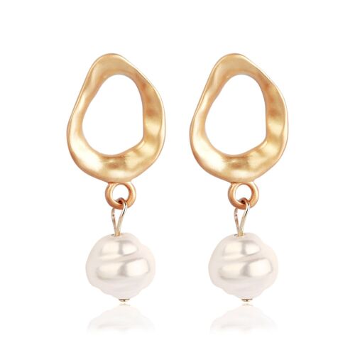 Boucles D'oreilles Géométriques Blanches Pour Femmes, Bijoux Ronds Carrés Irréguliers, Ajourés, Nacrés, Ciel Étoilé, Calla Lily, À La Mode, 2020
