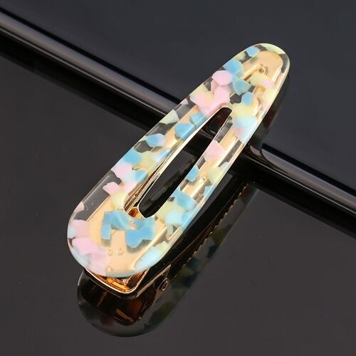 Épingle À Cheveux En Acrylique Pour Femmes, Clip Un Mot, Ciel Étoilé, Paillettes, Gelée, Marbre, Couvre Chef, Youtube, Clip Latéral Pour Bricolage 