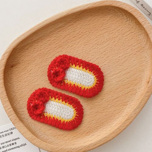 2021 Pince À Cheveux En Laine À Tricoter Coréenne, Petit Noeud, Épingle À Cheveux, Mignon Dessin Animé Frange, Accessoires Pour Cheveux, Épingle À Cheveux Latérale Pour Fille 