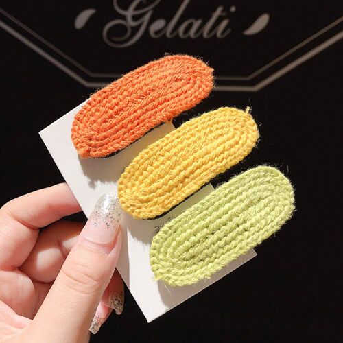 Pince À Cheveux En Peluche Pour Femmes, 5 Pièces/Ensemble, Version Coréenne Ins, Jolie Couleur, Bb, Mode, Coiffure 