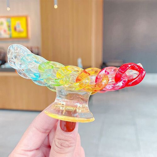 Épingle À Cheveux En Chaîne Transparente, Dégradé, Pince Requin Simple, Pince À Attraper, Nouveaux Accessoires De Cheveux Populaires D'été Pour Femmes, Offre Spéciale 