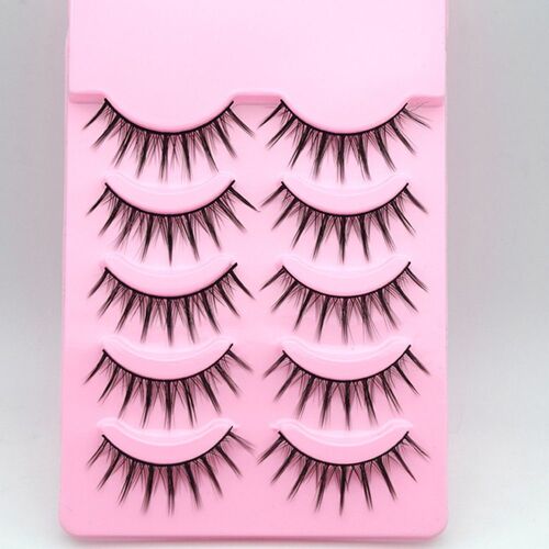 Faux Cils Féeriques, Extensions Naturelles Faites À La Main, Longs, Grands Yeux, Cils Lolita Naturellement Épais, 5 Paires