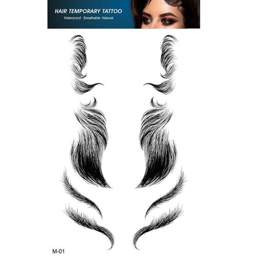 Autocollants De Tatouage De Bord De Cheveux De Bébé, Modèle De Cheveux Temporaires, Outil De Maquillage, Bord De Maquillage Étanche Et Durable, Cheveux Bouclés, Bricolage